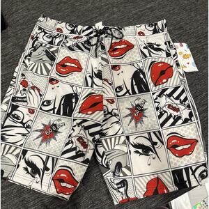Oh Snap Men’s Multi Color Print Shorts Size X-Large